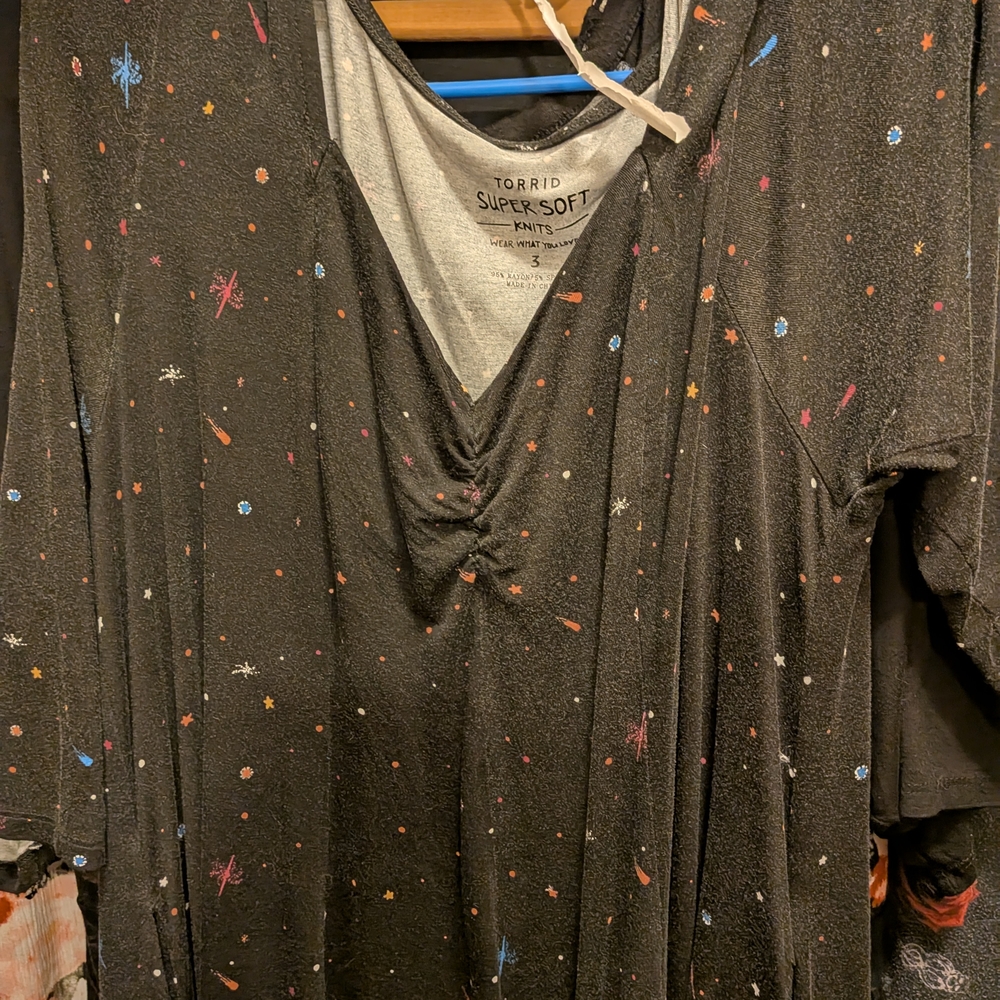 Torrid Black Starry Print Dress